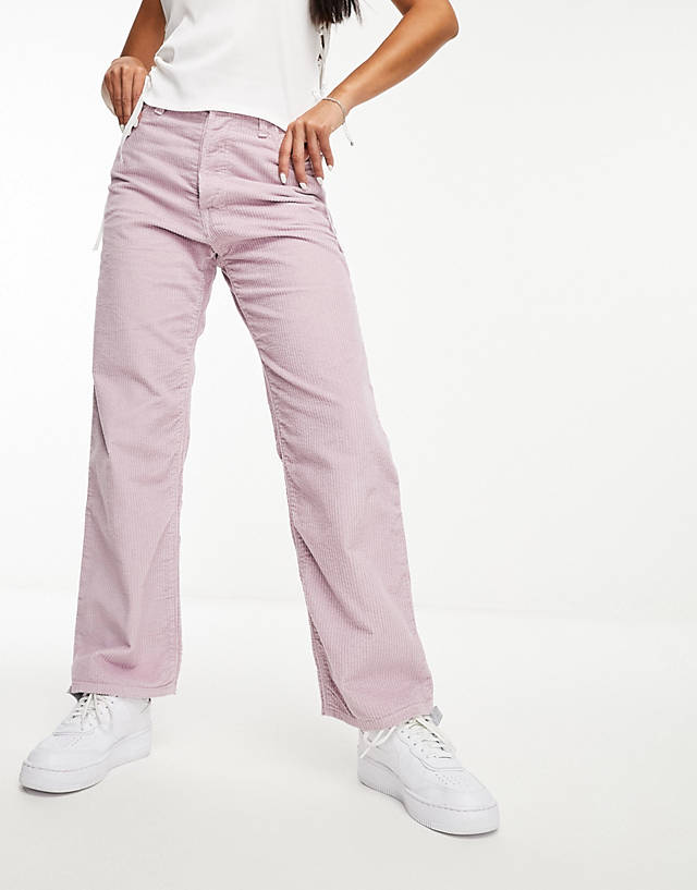Levi's - ribcage cord straight ankle jeans in lilac