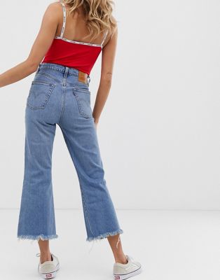 levi's crop flare jeans