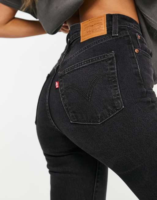 Levi's ribcage jeans black sale