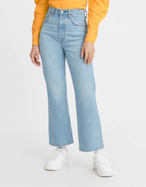 Levi's ribcage crop jean in light wash | ASOS