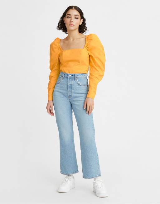 Levi's ribcage crop jean in light wash | ASOS