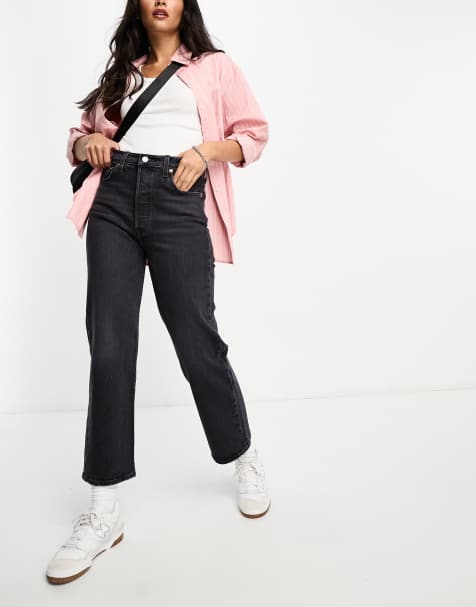 Levi's – Ribcage – Czarne jeansy bez kieszeni z tyłu - view 1