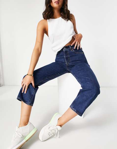 Levi's – Ribcage – Czarne jeansy nad kostkę z podwyższonym stanem i prostymi nogawkami - view 1
