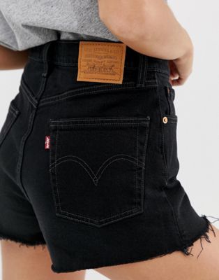 black levi jean shorts