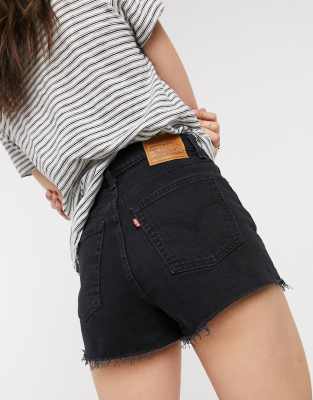 levis black jean shorts