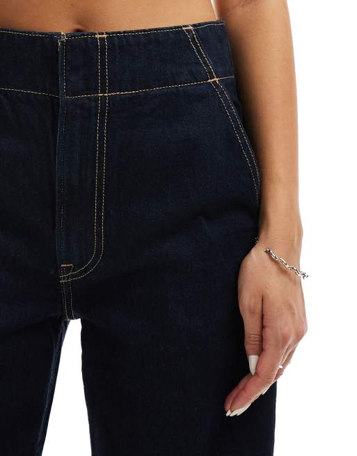 Levi's - Ribcage - Elegante jeans met hoge taille en wijde pijpen in donkerblauw, 2 van 5