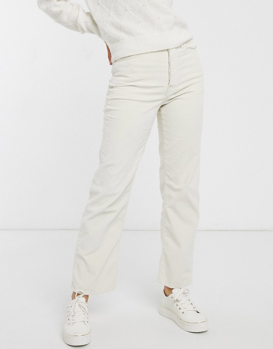 Levi's - Ribcage - Enkellange jeans met rechte pijpen in crème