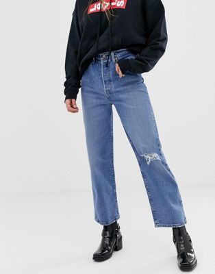 Levi's - Ribcage - Enkellange jeans met 