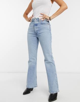 levi's ribcage flare jeans in blue