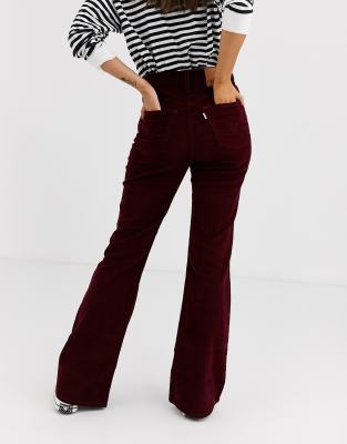 levi's ribcage cord flare jeans