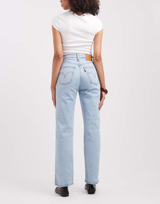 Levi's – Ribcage – Gerade geschnittene Jeans in heller Waschung mit langem Schnitt , 3 von 5