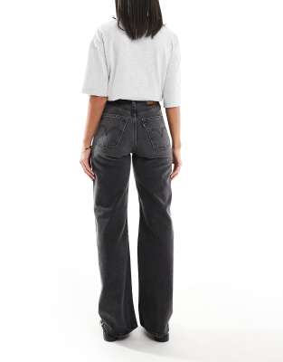 Levi's Ribcage High Rise Wide Leg Jeans In Black