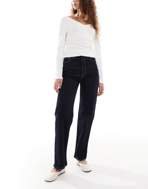 Levi's - Ribcage - Indigoblå jeans med lige ben i fuld længde - view 1