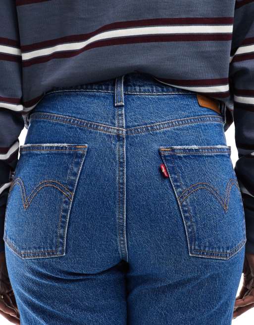 Levi's - Ribcage - Jean droit longueur cheville - Délavage foncé, 4 de 6