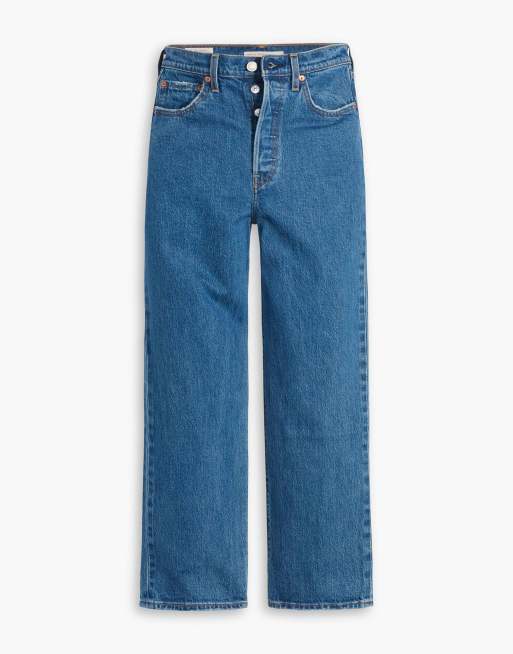 Levi's - Ribcage - Jean droit longueur cheville - Délavage foncé | ASOS