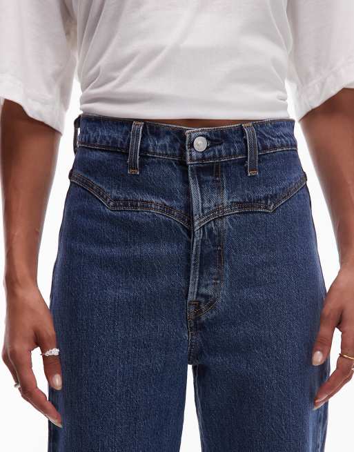 Levi's - Ribcage - Jean droit longueur cheville style western - Bleu moyen, 5 de 5