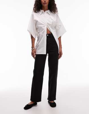 Ribcage - Jean droit longueur cheville style western - Noir W28 L29