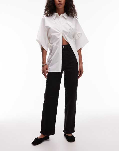 Levi's - Ribcage - Jean droit longueur cheville style western - Noir - view 1