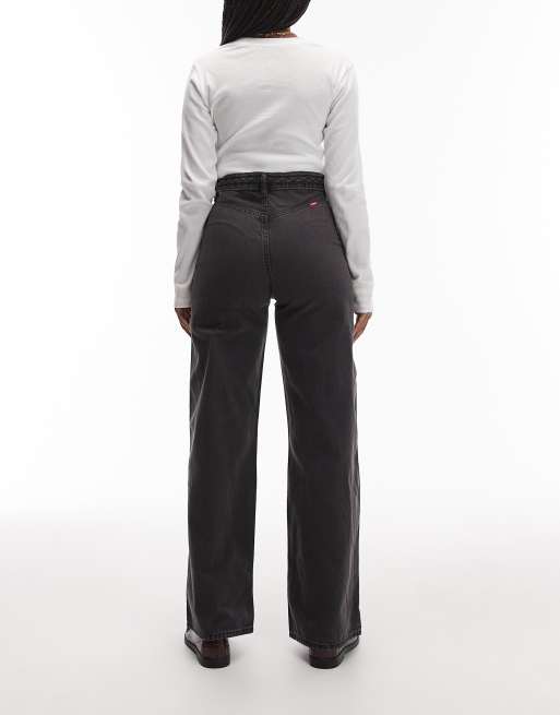 Levi's Ribcage jean large avec ceinture tressée noir, 3 de 5