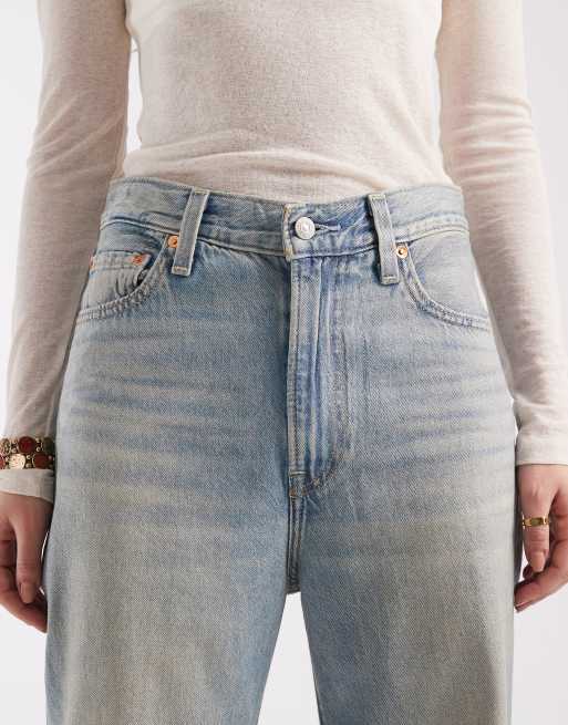 Levi's Ribcage jean large en délavage bleu clair, 5 de 5