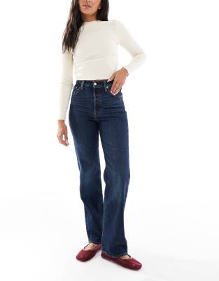 Ribcage - Jean long droit - Bleu foncé délavé-Bleu marine W28 L32