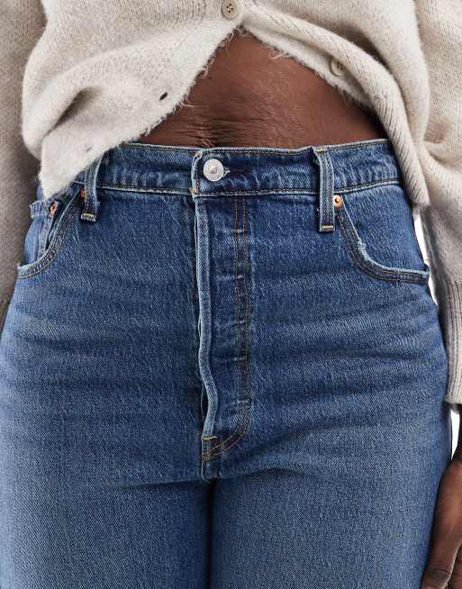 Levi's - Ribcage - Jean long droite à taille haute - Bleu moyen, 5 de 5