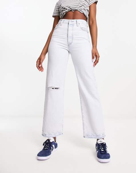 Levi's - Ribcage - Jeans dritti alla caviglia blu chiaro - view 1