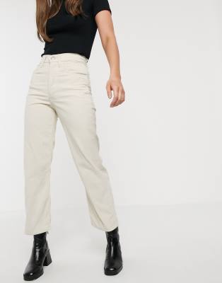 levi's ribcage wide leg beige