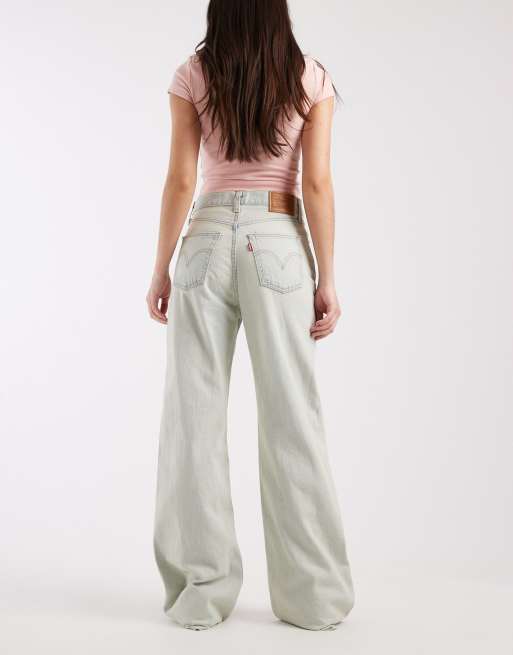 Levi's Ribcage jeans med brede ben i bleget vask, 2 af 5
