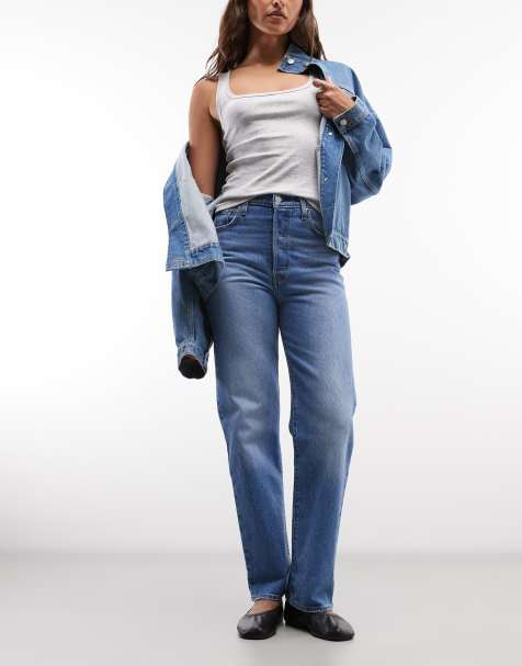 Levi's Ribcage jeans straight longueur standard délavage moyen - view 1