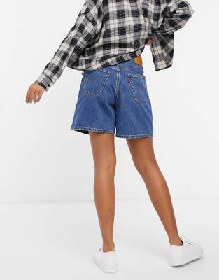 levi's ribcage shorts pleated