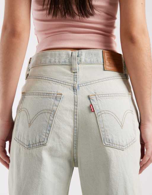 Levi's Ribcage jeansy z szerokimi nogawkami w spraniu bleach, 4 z 5
