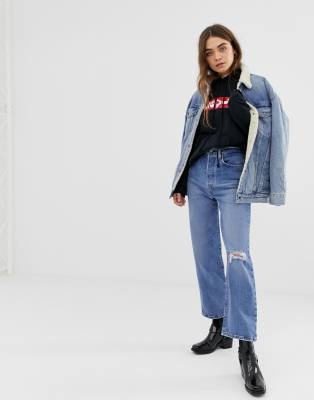 levi's ribcage jeans distressed