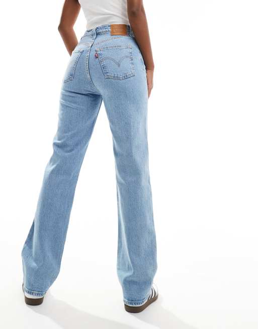 Levi's – Ribcage – Ljusblå, raka, hellånga jeans , 4 av 5