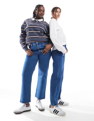 Levi's – Ribcage – Mörktvättade, ankellånga jeans med raka ben - view 1