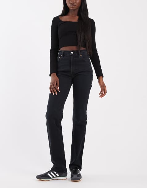 Levi's Ribcage Slim jeans i sort - view 1