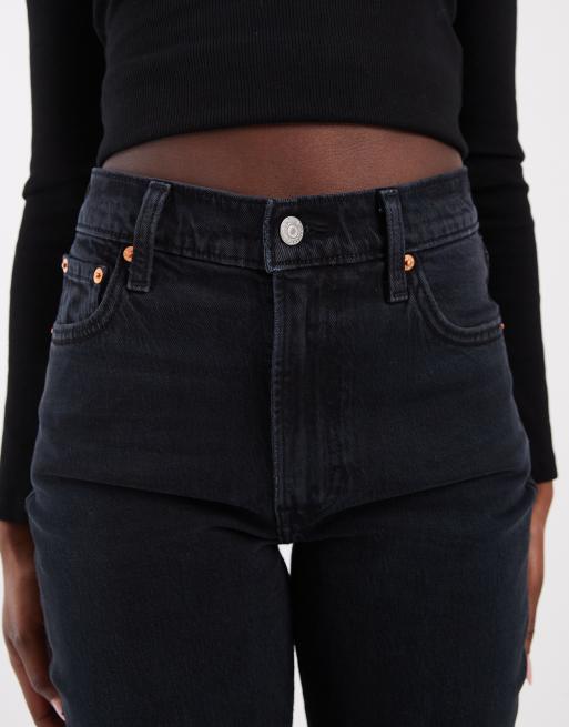 Levi's Ribcage slim jeans in zwart, 5 van 5