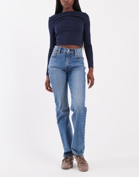 Levi's Ribcage slim jeans w kolorze mid blue - view 1