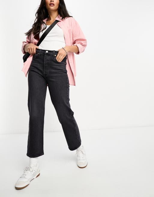 Levi's - Ribcage - Sorte jeans uden baglomme