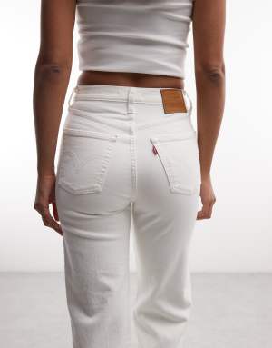 Levi's ribcage straight ankle grazer jeans in ecru