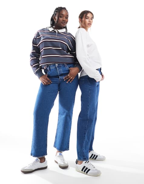 Levi's ribcage straight ankle jeans in dark wash - view 1
