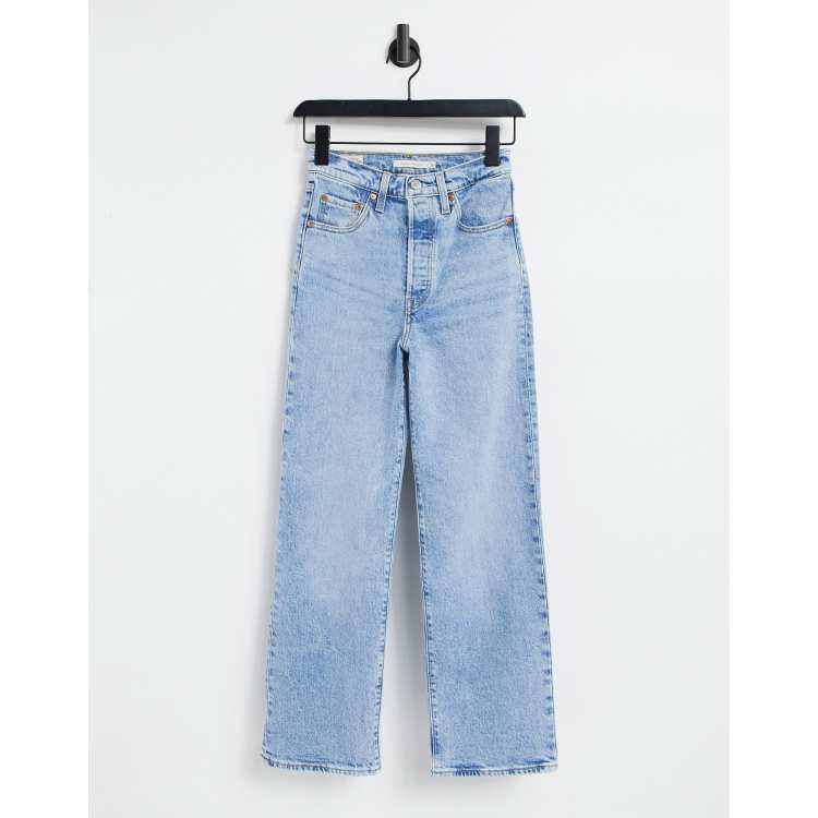 Levi s ribcage straight ankle jeans in light blue ASOS