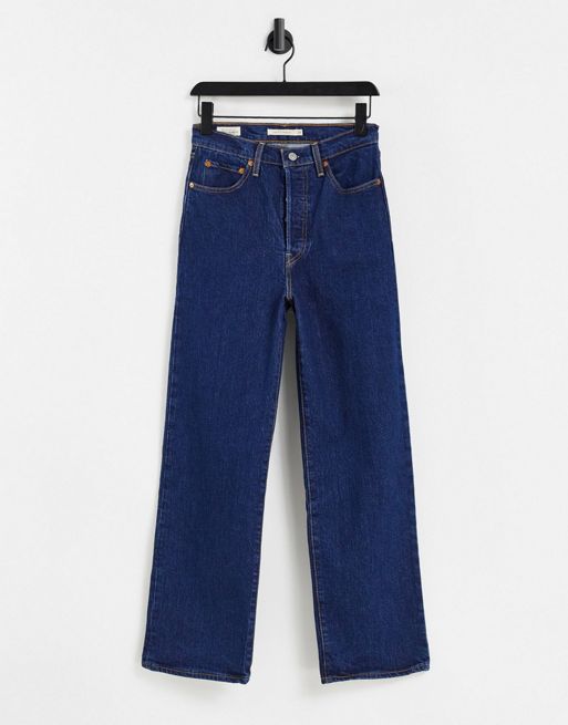Levi's ribcage straight ankle jeans in mid blue