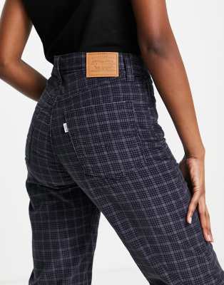 plaid levi jeans