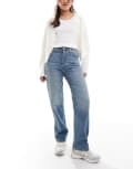 [Levi's] Levi's Ribcage straight ankle jeans in vintage wash-Blue W24 L29 COOL INVITE