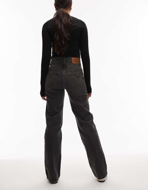 Levi's Ribcage Straight Full Jeans in Schwarz, 3 von 5