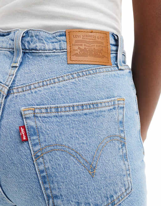 Levi's ribcage straight full length jeans light blue , 3 of 5