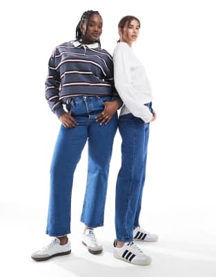 Topshop Maternity overbump comfort stretch Mom jeans in bleach