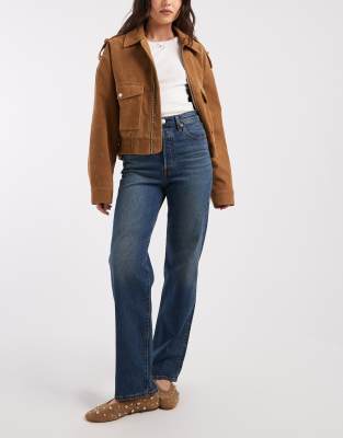 Levi's - Ribcage - Straight Jeans in Dunkelblau