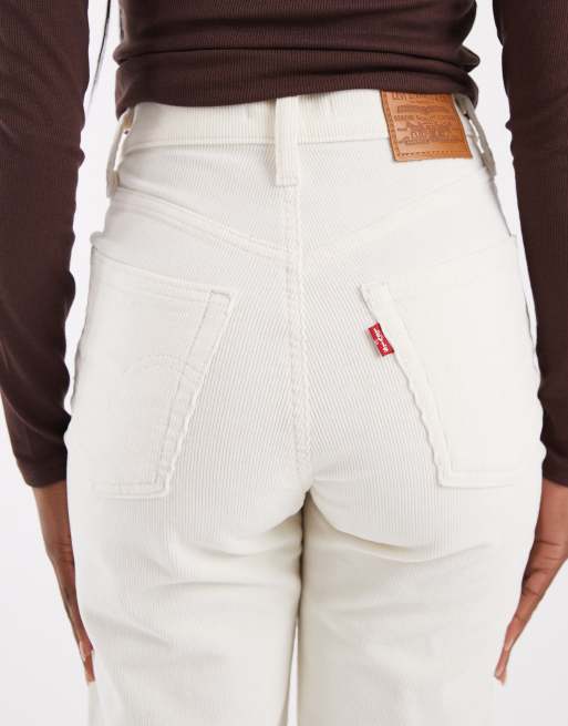 Levi's Ribcage straight jeans in lange lengte, wit, 4 van 5